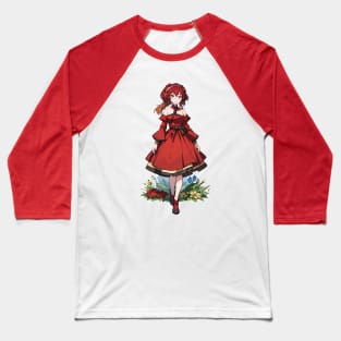 Cute happy anime girl in summer series Baseball T-Shirt